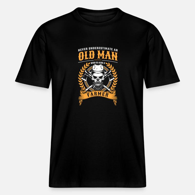 Bauer Acker Traktor Helden -  RELAXED FIT Unisex Organic T-Shirt - Schwarz