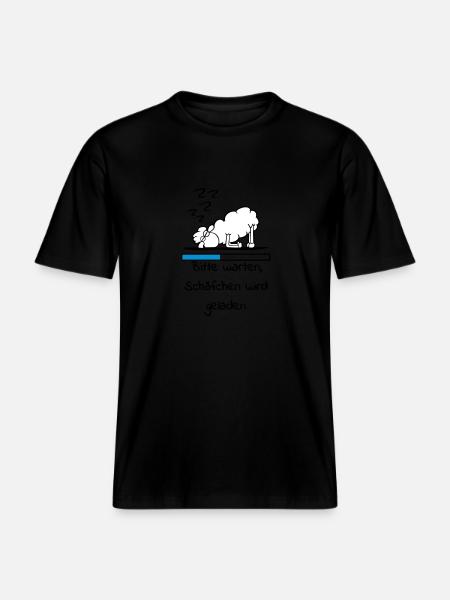 Schäfchen -  RELAXED FIT Unisex Organic T-Shirt - Schwarz