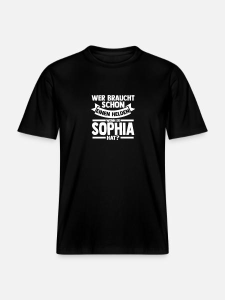 First name Heroine Sophia - RELAXED FIT Unisex Organic T-Shirt - black