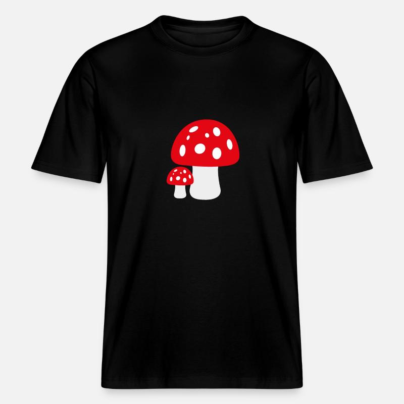 Toadstool -  RELAXED FIT Unisex Organic T-Shirt - black