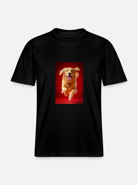 Fliegende goldene Freude - RELAXED FIT Unisex Organic T-Shirt - Schwarz