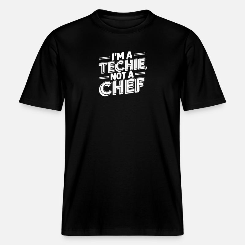 Technicien Pas Chef Technicien Programmeur IT -  T-shirt unisexe RELAXED FIT en coton bio - noir