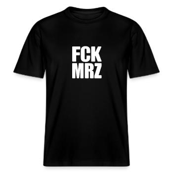 FCK MRZ - nein zu Merz - Wahl -  RELAXED FIT Unisex Organic T-Shirt - Schwarz - Vorne - Alina (178cm) & Michal (187cm)