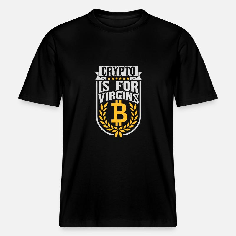 Crypto est pour les vierges -  T-shirt unisexe RELAXED FIT en coton bio - noir