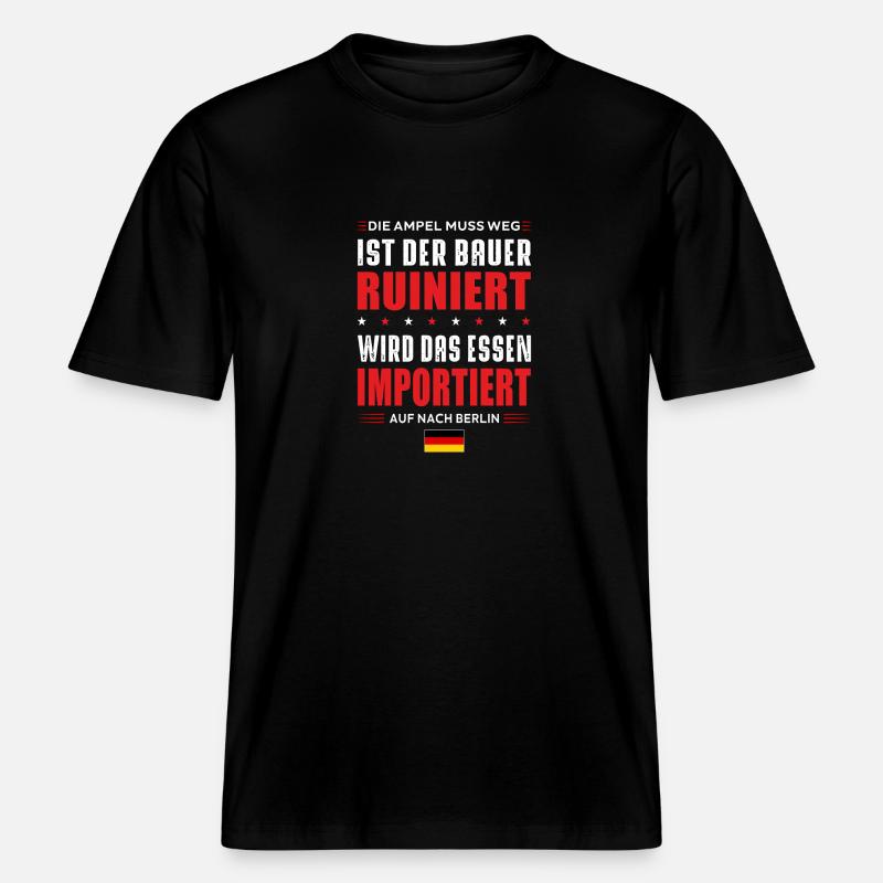 Ist der Bauer ruiniert -  RELAXED FIT Unisex Organic T-Shirt - Schwarz