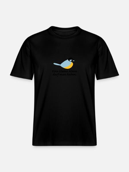 kleine Meise -  RELAXED FIT Unisex Organic T-Shirt - Schwarz