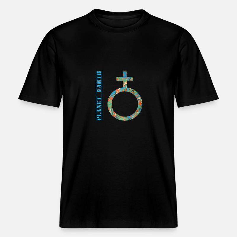 planet erde e 4 - RELAXED FIT Unisex Organic T-Shirt - Schwarz