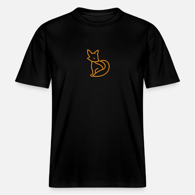 Fuchs Logo, Rotfuchs Symbol, Tier - RELAXED FIT Unisex Organic T-Shirt - Schwarz
