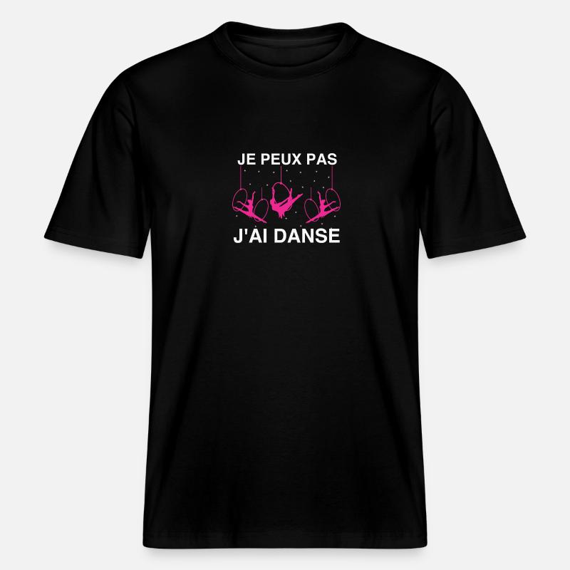 I can't I danced -  RELAXED FIT Unisex Organic T-Shirt - black