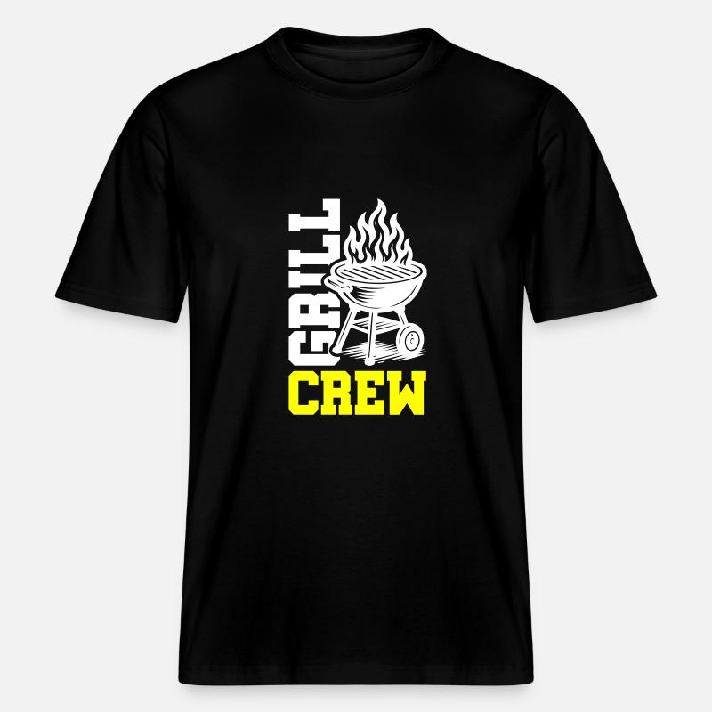 Équipe de grillades -  T-shirt unisexe RELAXED FIT en coton bio - noir