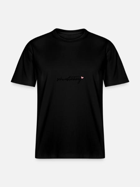 schwesterherz -  RELAXED FIT Unisex Organic T-Shirt - Schwarz