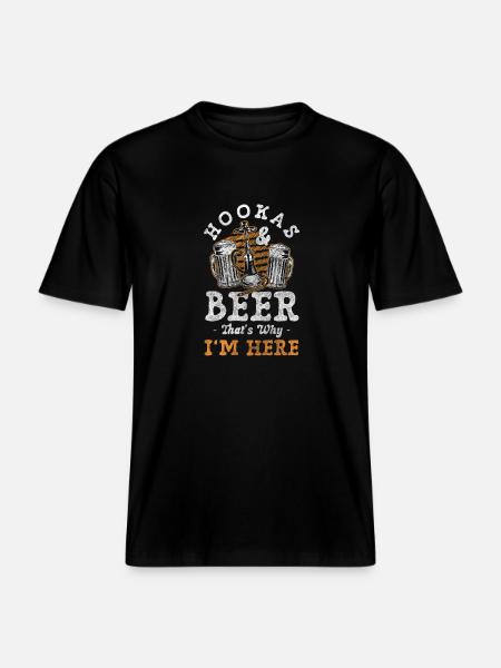 Hookah Smoker Hookah Bar - RELAXED FIT Unisex Organic T-Shirt - black