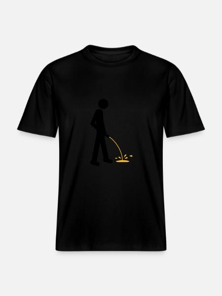 Pee -  RELAXED FIT Unisex Organic T-Shirt - black
