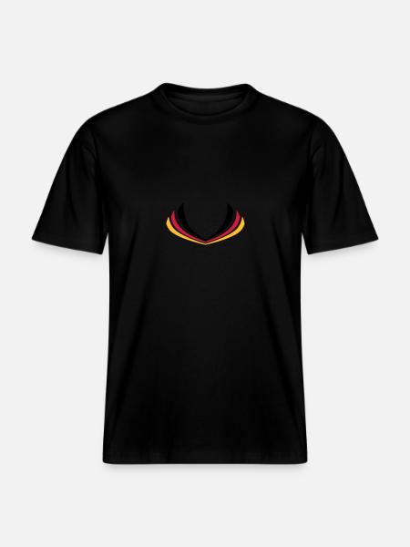 Germany stripe flag - RELAXED FIT Unisex Organic T-Shirt - black