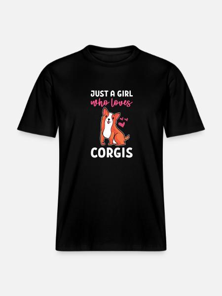 Corgi - T-shirt unisexe RELAXED FIT en coton bio - noir