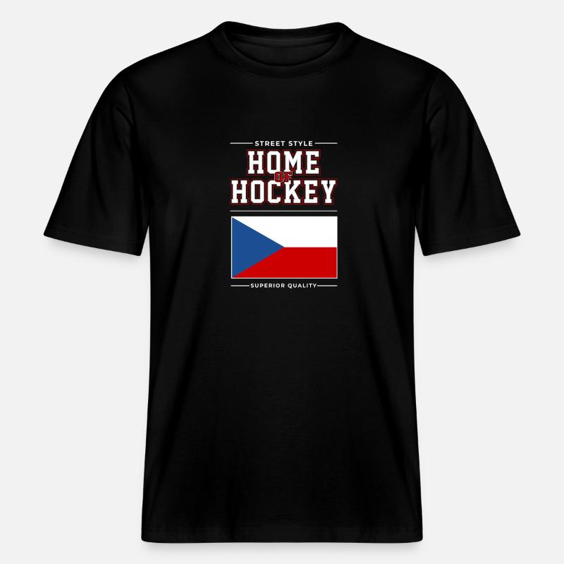 La maison du hockey -  T-shirt unisexe RELAXED FIT en coton bio - noir