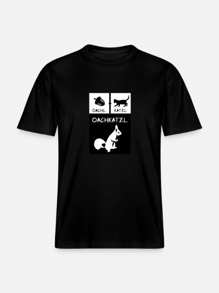 Eichhörnchen - Oachkatzl - RELAXED FIT Unisex Organic T-Shirt - Schwarz