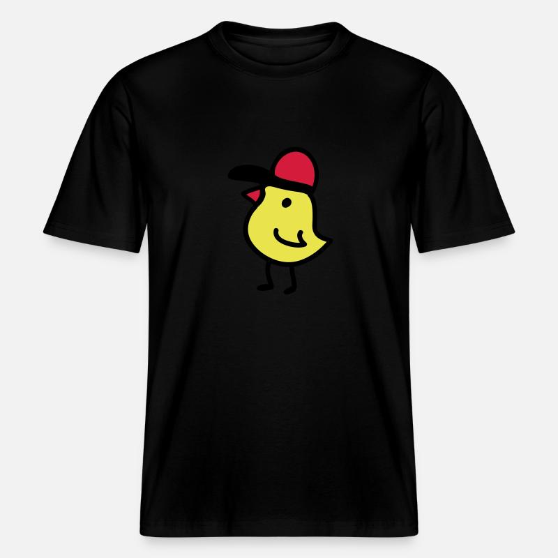 Poussins Cappy 3 -  T-shirt unisexe RELAXED FIT en coton bio - noir