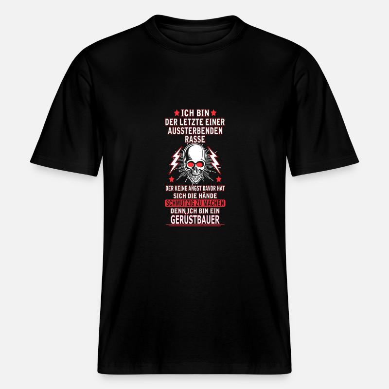 GERÜSTBAUER - RELAXED FIT Unisex Organic T-Shirt - Schwarz
