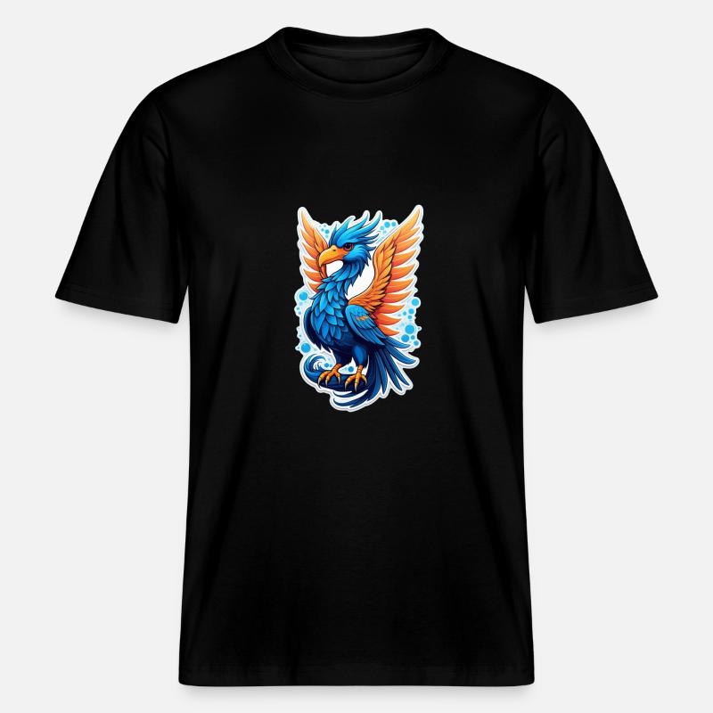 Phönix - Phönix - Feuervogel -  RELAXED FIT Unisex Organic T-Shirt - Schwarz