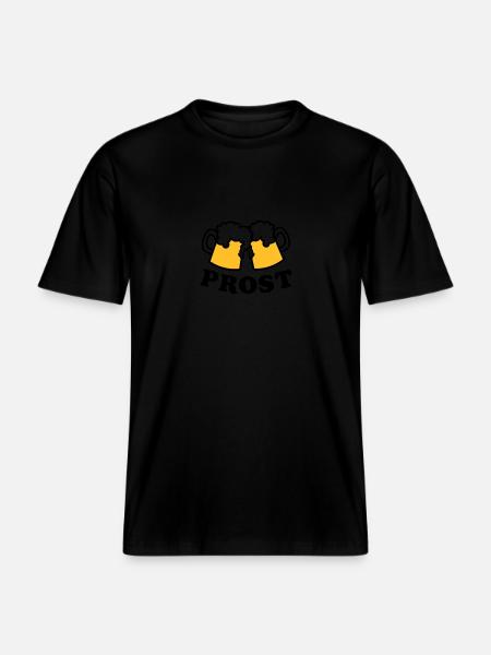 Bière -  T-shirt unisexe RELAXED FIT en coton bio - noir