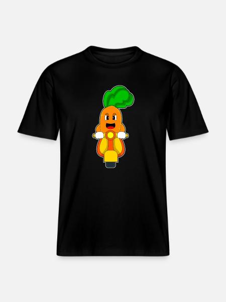 Carrot Scooter -  RELAXED FIT Unisex Organic T-Shirt - black