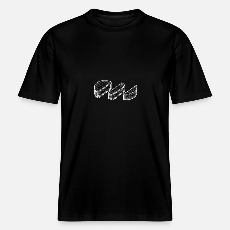 Camembert Käse - RELAXED FIT Unisex Organic T-Shirt - Schwarz