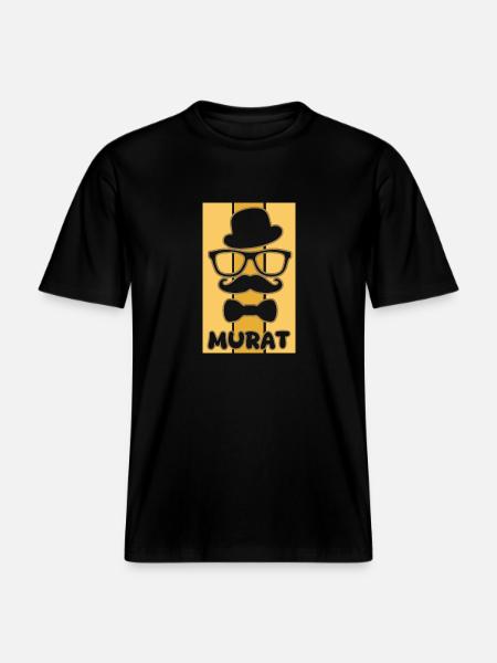 First name Murat - RELAXED FIT Unisex Organic T-Shirt - black
