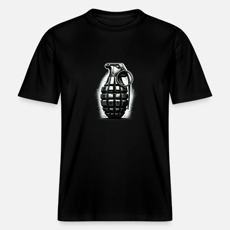Charge explosive : Grenade à main -  T-shirt unisexe RELAXED FIT en coton bio - noir