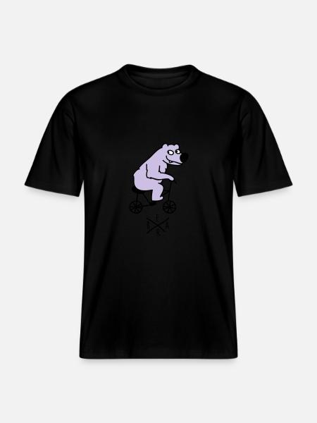 sporty bear - RELAXED FIT Unisex Organic T-Shirt - black