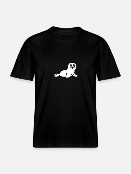 Pinnipèdes - T-shirt unisexe RELAXED FIT en coton bio - noir
