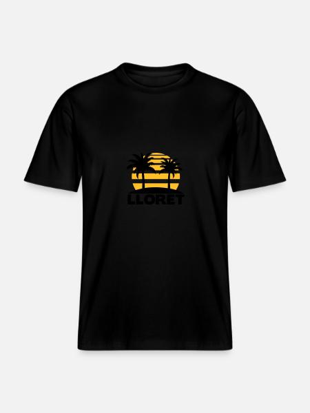 Lloret de mar -  RELAXED FIT Unisex Organic T-Shirt - Schwarz