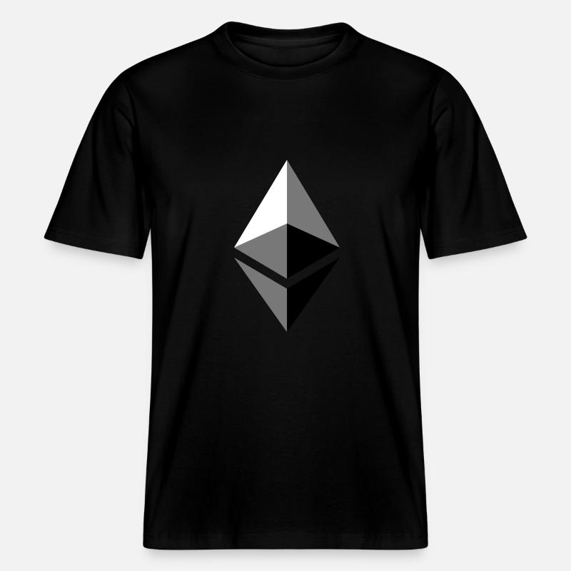 ETH éther Etherium -  T-shirt unisexe RELAXED FIT en coton bio - noir