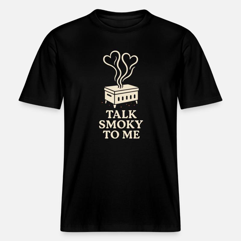 Fleischräucherofen Jerky Maker Bbq - RELAXED FIT Unisex Organic T-Shirt - Schwarz