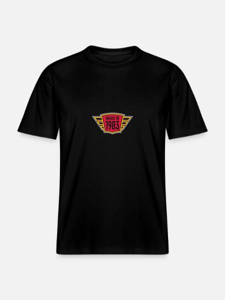 Made In 1983 - RELAXED FIT Unisex Organic T-Shirt - black