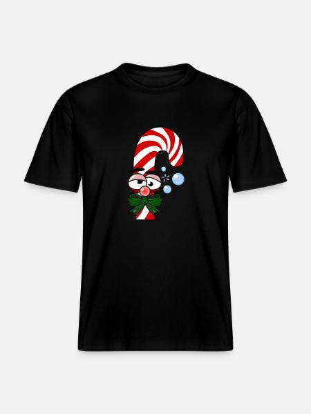 Drunken candy cane - RELAXED FIT Unisex Organic T-Shirt - black