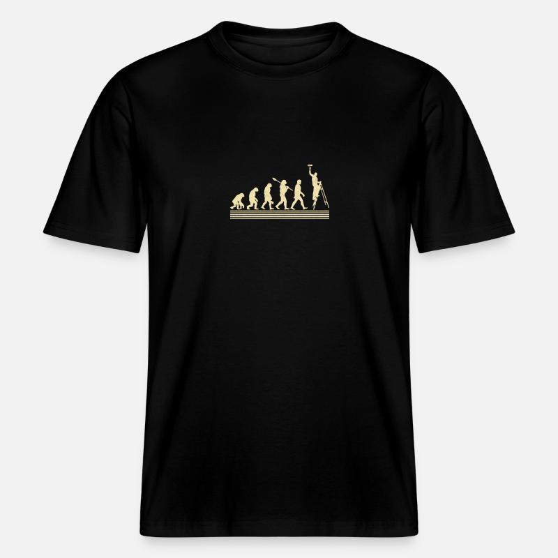Maler-evolution -  RELAXED FIT Unisex Organic T-Shirt - Schwarz