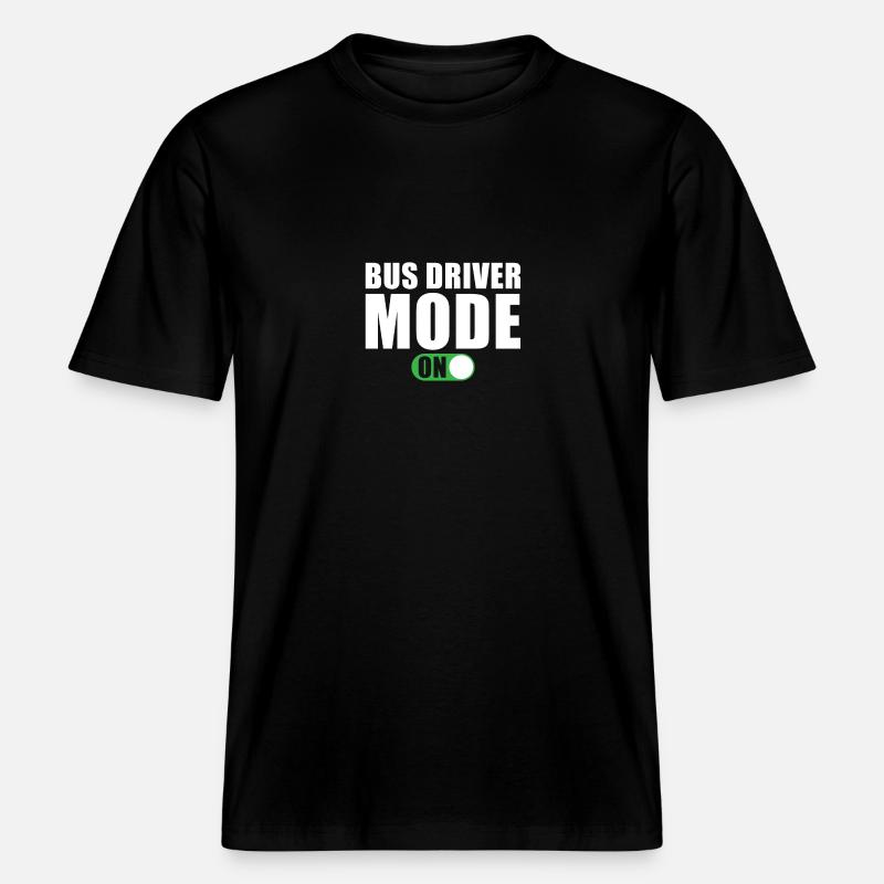 Mode pilote de bus activé -  T-shirt unisexe RELAXED FIT en coton bio - noir