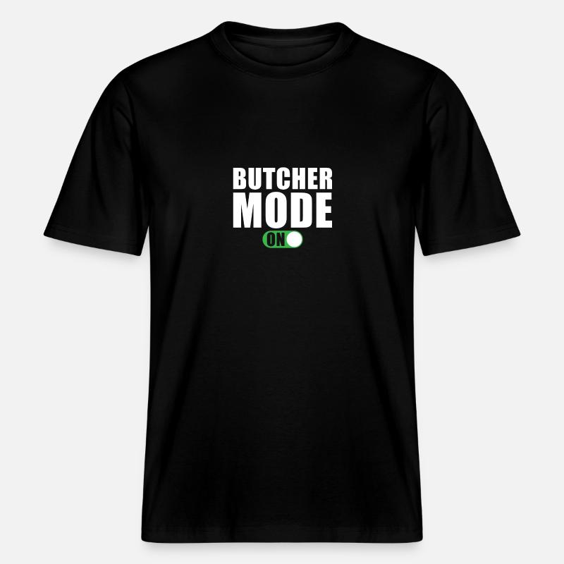 Mode Boucher activé -  T-shirt unisexe RELAXED FIT en coton bio - noir
