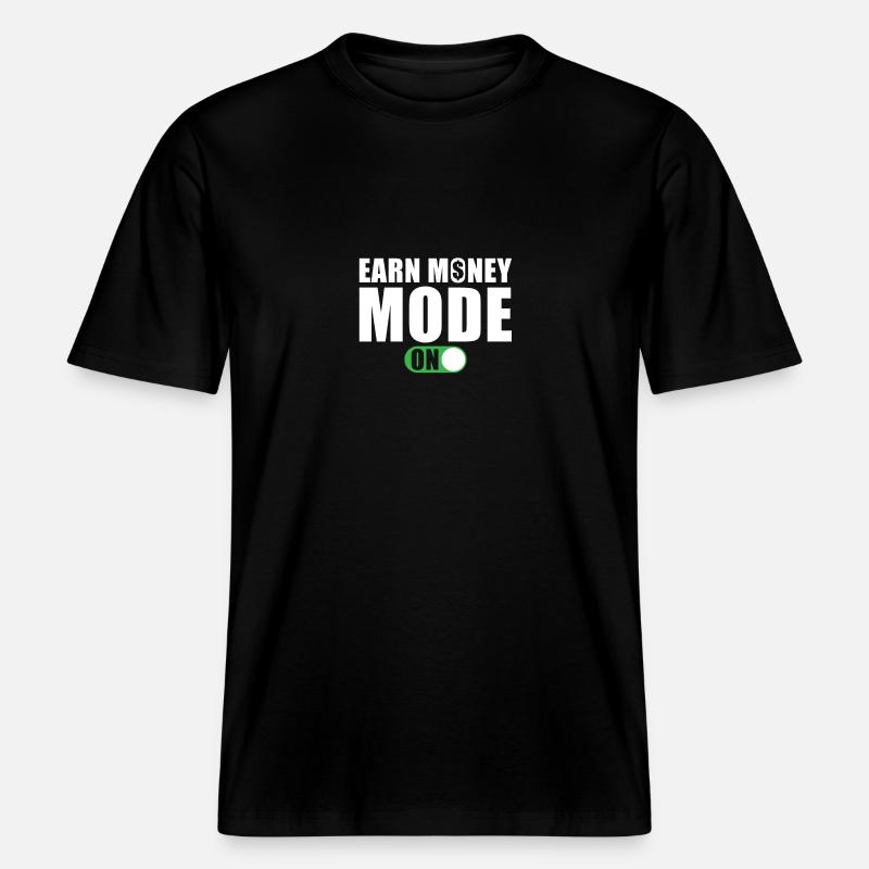 Mode Gagner de l’argent sur -  T-shirt unisexe RELAXED FIT en coton bio - noir