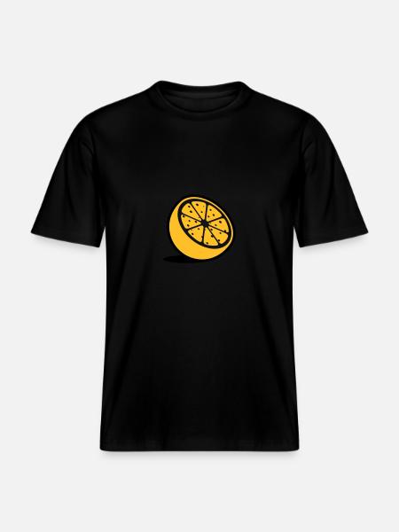Une orange - T-shirt unisexe RELAXED FIT en coton bio - noir