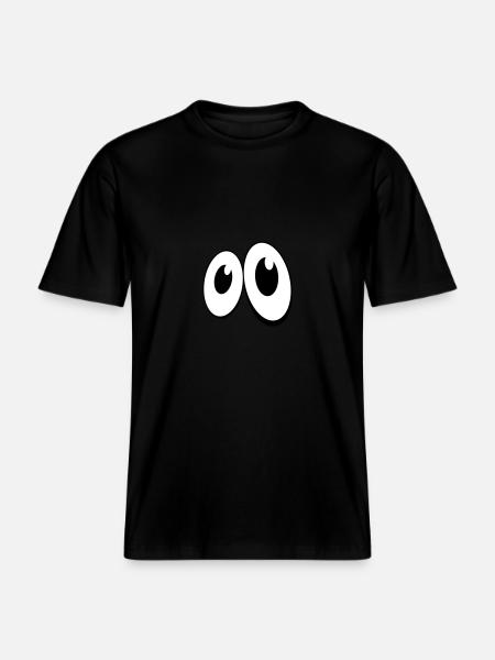 Eyes Comic-Style (1c) - RELAXED FIT Unisex Organic T-Shirt - black