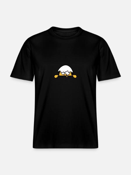 Crazy chicks behind wall - RELAXED FIT Unisex Organic T-Shirt - black