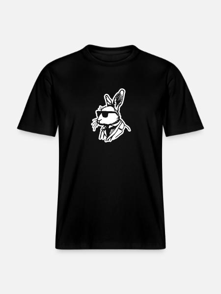 Rabbit Rabbit - RELAXED FIT Unisex Organic T-Shirt - black