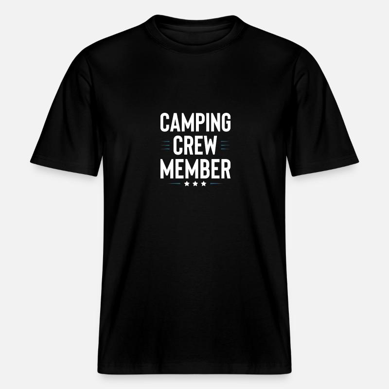 Équipe de camping -  T-shirt unisexe RELAXED FIT en coton bio - noir