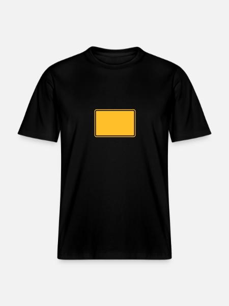 Ortsschild - RELAXED FIT Unisex Organic T-Shirt - Schwarz