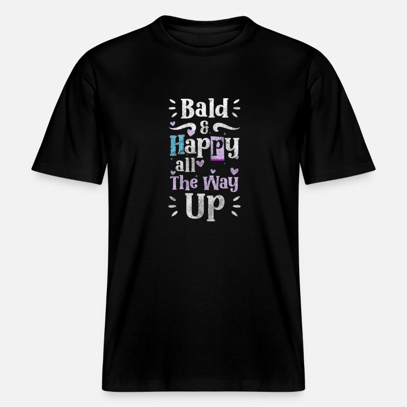 Glatze Glatzkopf Platte Männerproblem -  RELAXED FIT Unisex Organic T-Shirt - Schwarz