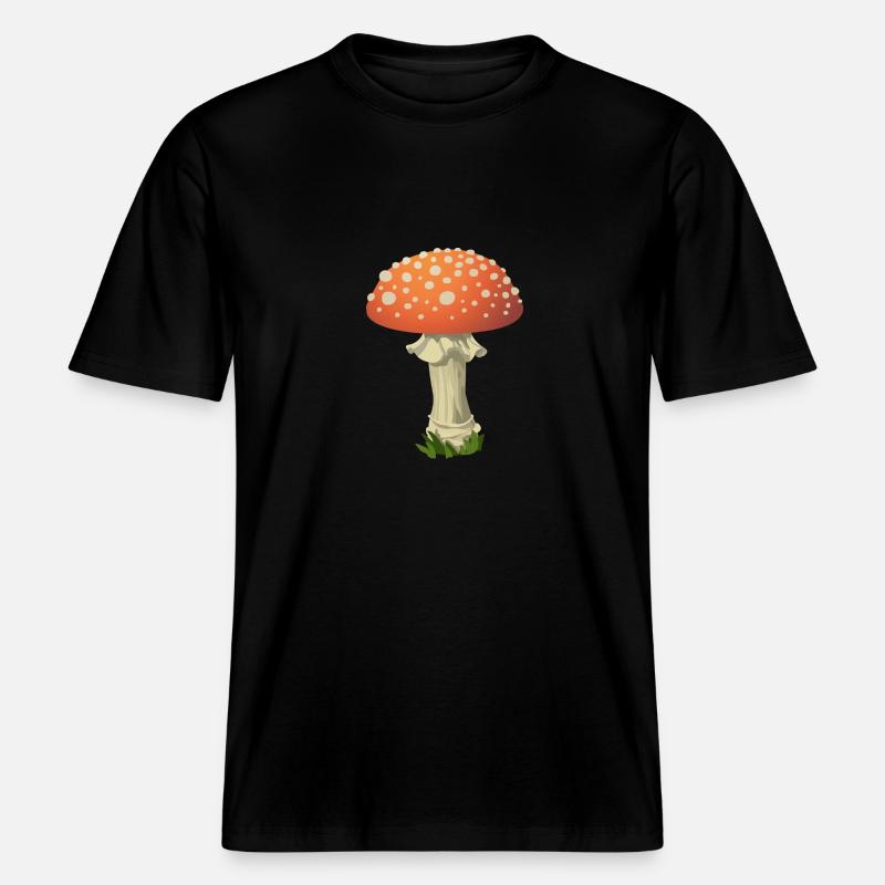 Toadstool -  RELAXED FIT Unisex Organic T-Shirt - black