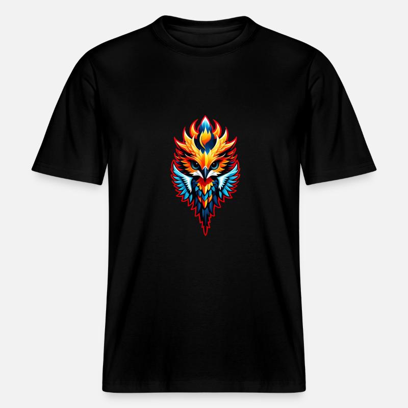 Phönix - Phönix - Feuervogel -  RELAXED FIT Unisex Organic T-Shirt - Schwarz