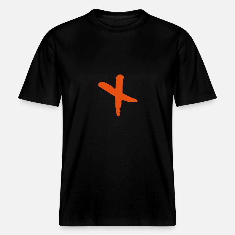 Intersection -  T-shirt unisexe RELAXED FIT en coton bio - noir